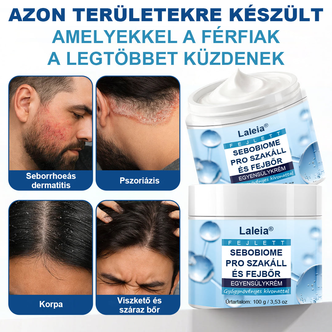 🔥 Koža brez lusk v 7 dneh – Zmanjšuje srbenje in prhljaj – Laleia® SeboBiome Pro Krema za brado in lasišče 🌱